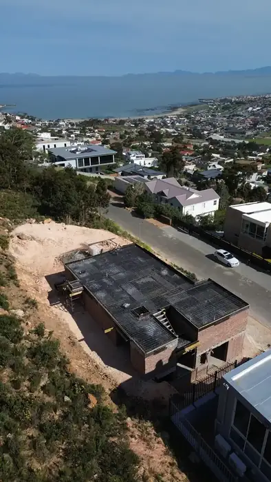 Looking out over the bay from the top level of the build